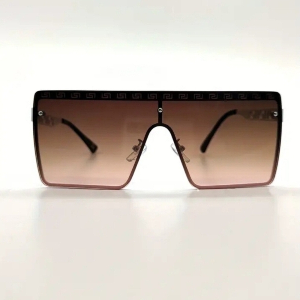 Stylish Integrated Design Rectangular Metal Sungl… - image 6